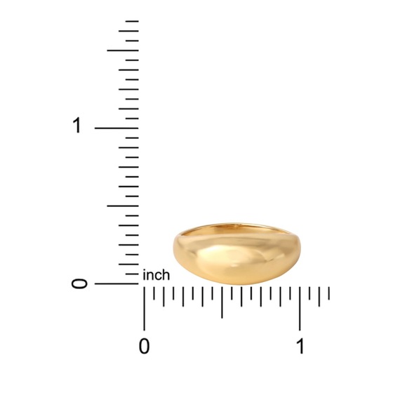 Jessica Simpson 14Karat Gold Plated Dome Ring - Picture 4 of 4